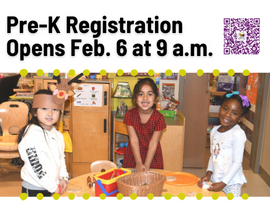  Pre-K Registration Opens Feb. 6